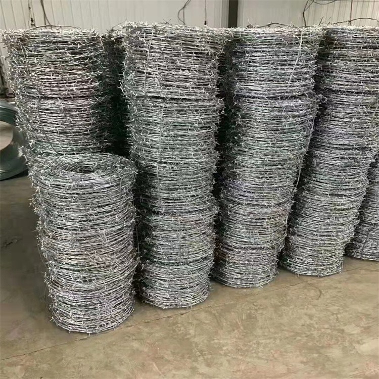 河北现货高锌刺丝刺绳厂家供应宁波铁刺铁丝网温州钢丝刺绳