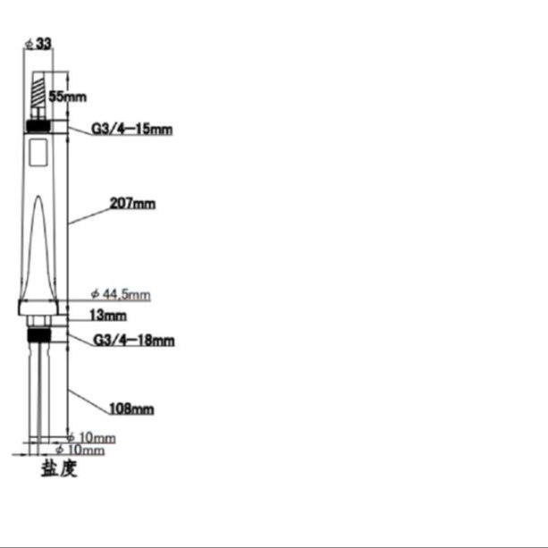 盐度数字传感器/盐度计（10米线，modbus协议，量程：0-300‰）型号:NS-YD301库号：M344371图片