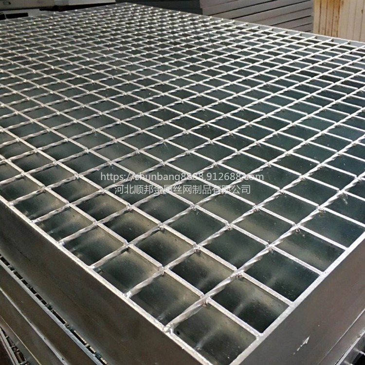 建筑平台盖板Q235碳钢扁铁插接钢格栅水沟盖板镀锌钢格板